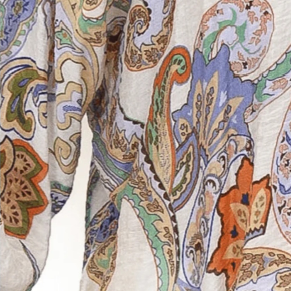 ee:some Paisley Print Blouse - Multicolor. NEW. Small. Boho Lightweight Comfy - Picture 5 of 7